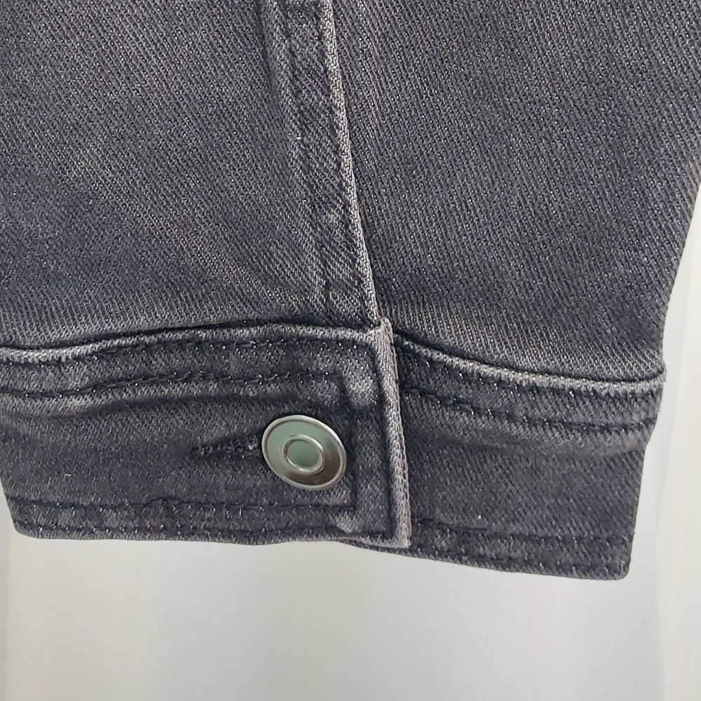 Kate &  Mallory Women's Black Denim Rhinstone Jacket Size Large NWOT - Picture 8 of 14